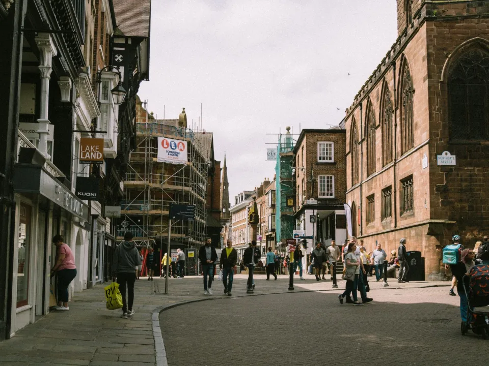 People walking along Northgate Street in Chester